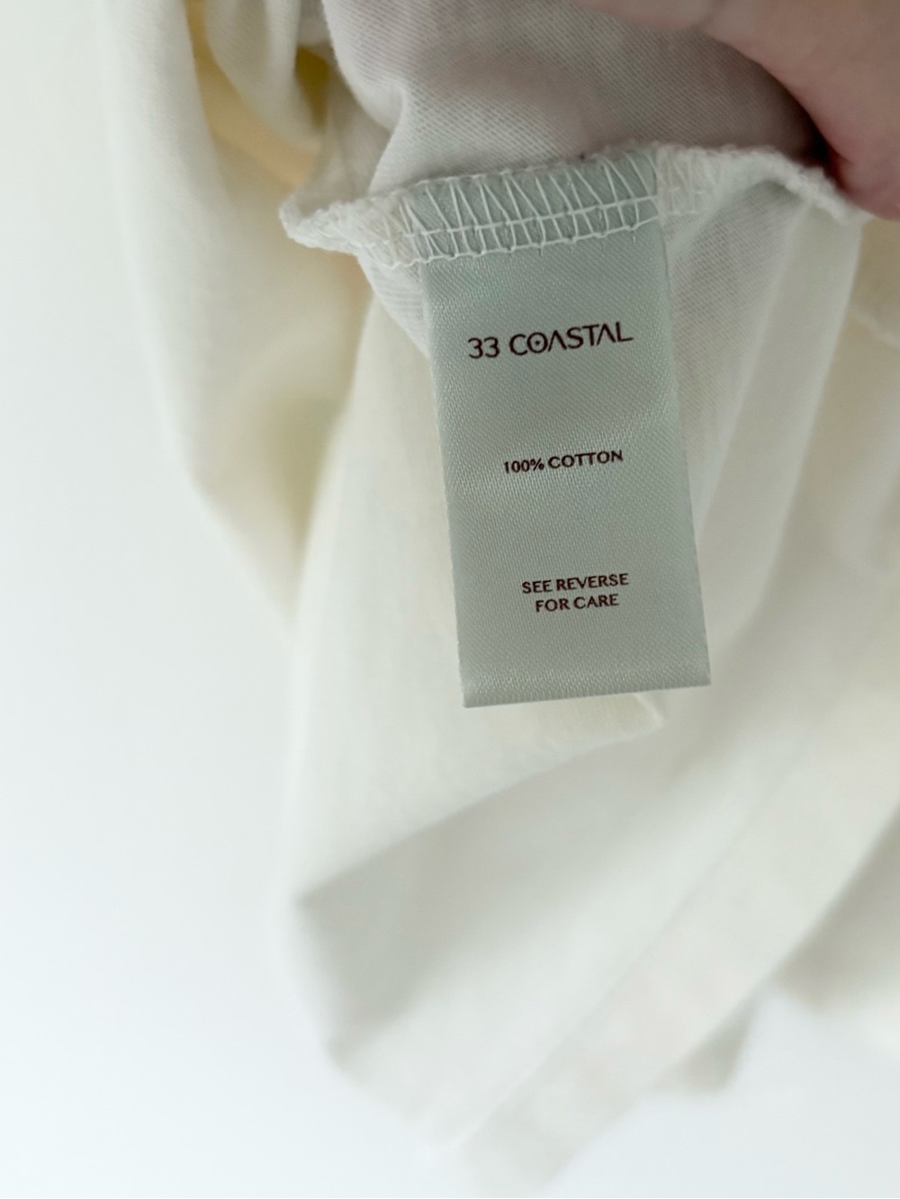 33 Coastal Ivory Colorful Better On The Coast Oversized Cotton Pocket Tee Medium - Picture 8 of 9